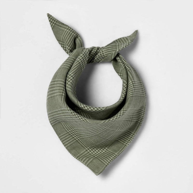 Tweed Full Tie Dog Bandana - Sage Green - Boots & Barkley