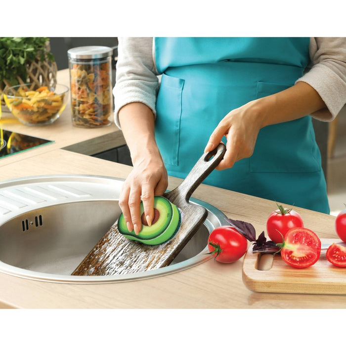 Avocado Shaped Cleaning Sponge Light Green