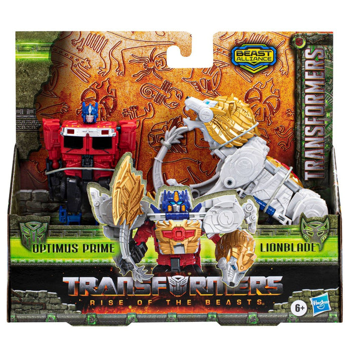 Transformers Beast Alliance Optimus Prime and Lionblade Action Figure Set - 2pk