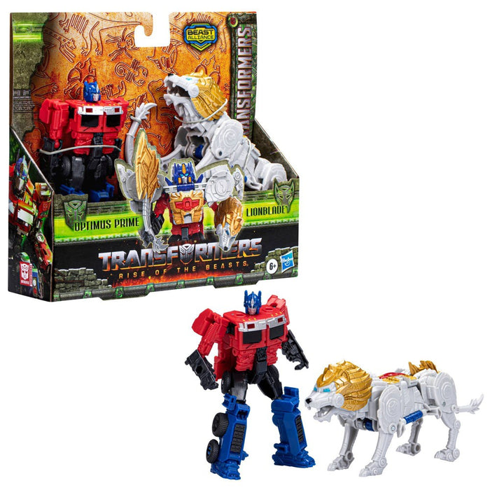 Transformers Beast Alliance Optimus Prime and Lionblade Action Figure Set - 2pk