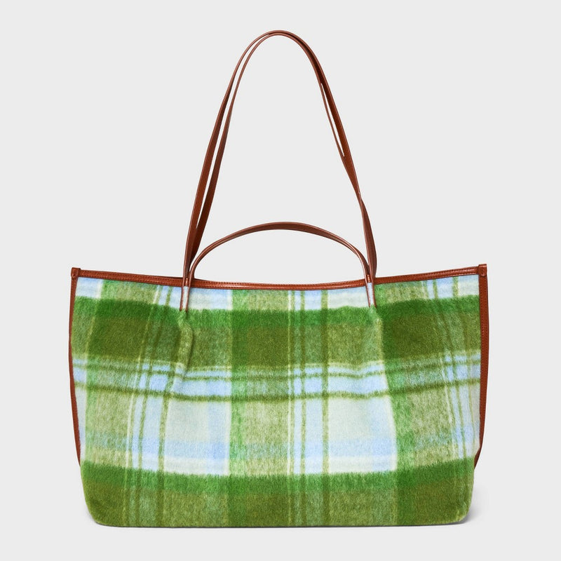Plaid Craft Tote Handbag - Universal Thread Green (LOCAL PICKUP ONLY)