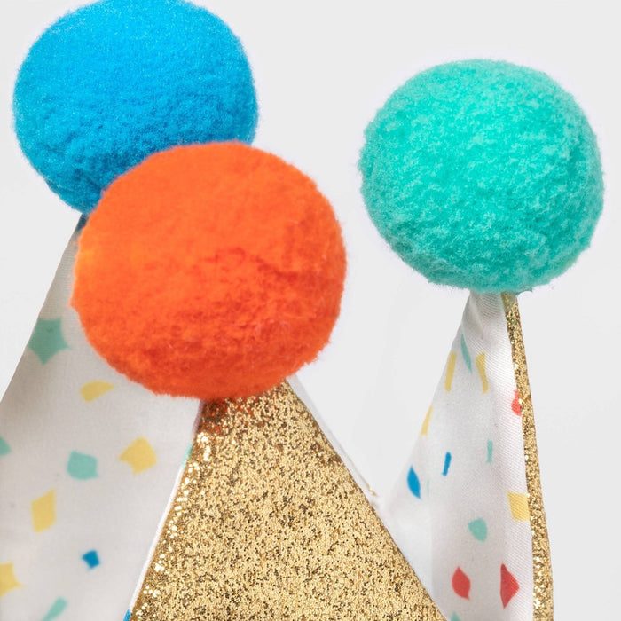 Birthday Crown Dog Hat - Gold - 6" - Boots & Barkley