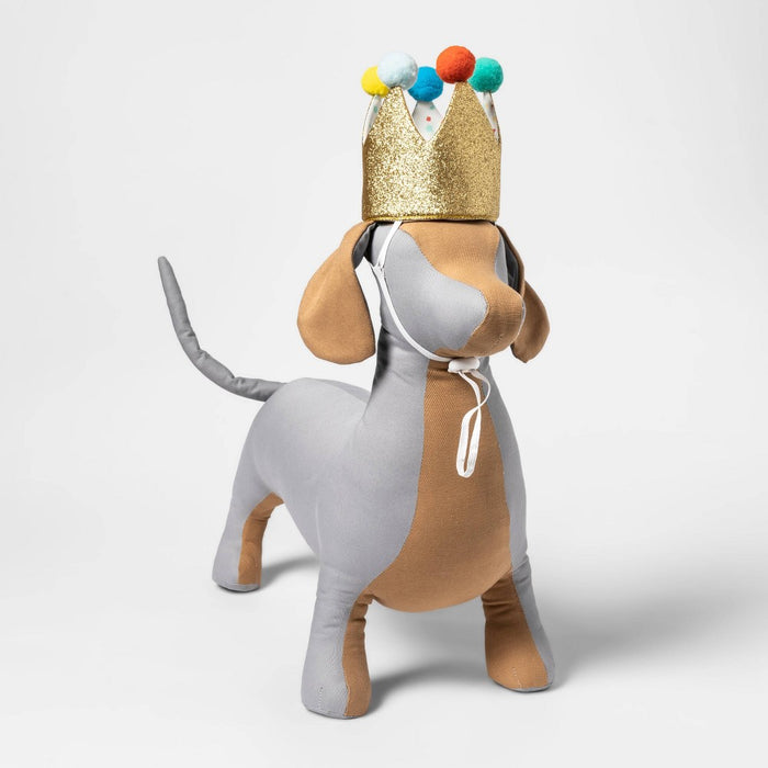 Birthday Crown Dog Hat - Gold - 6" - Boots & Barkley