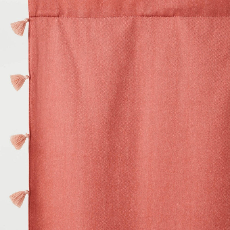 63" Blackout Tassel Kids' Curtain Panel Rose Pink - Pillowfort