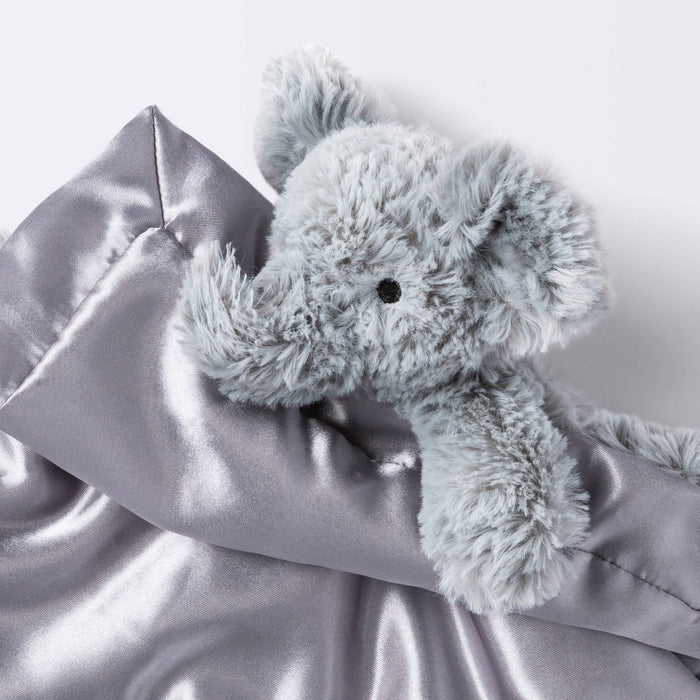 Elephant Small Security Blanket Crib Toy - Gray - Cloud Island