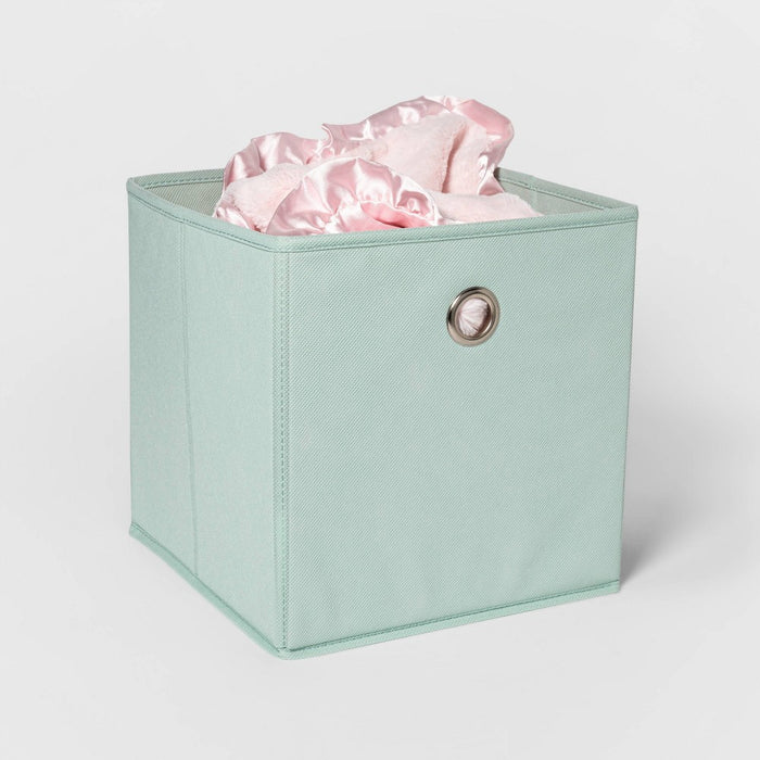 11" Fabric Cube Storage Bin Mint - Room Essentials
