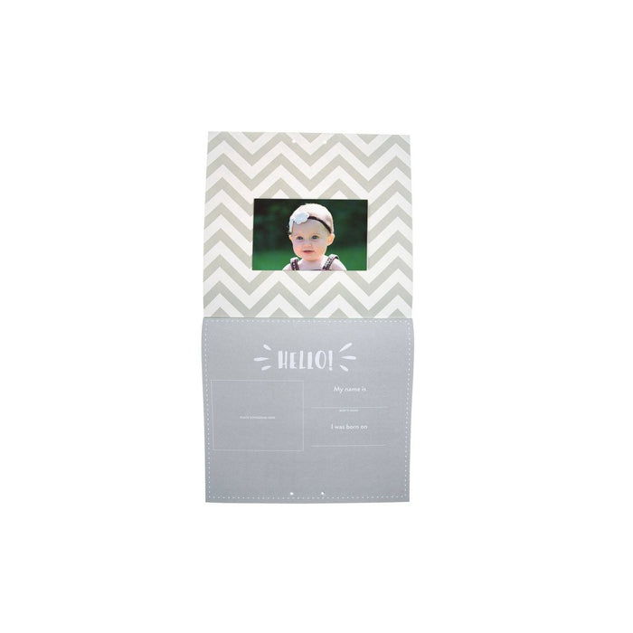 Pearhead First Year Calendar - Gray Chevron