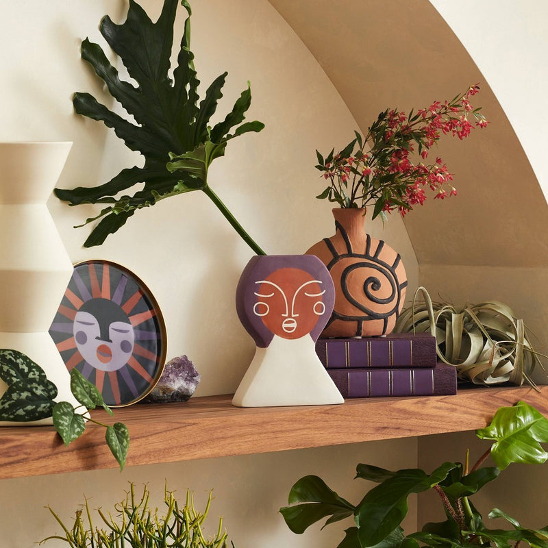 Spiral Shell Terracotta Vase Brown - Opalhouse designed with Jungalow