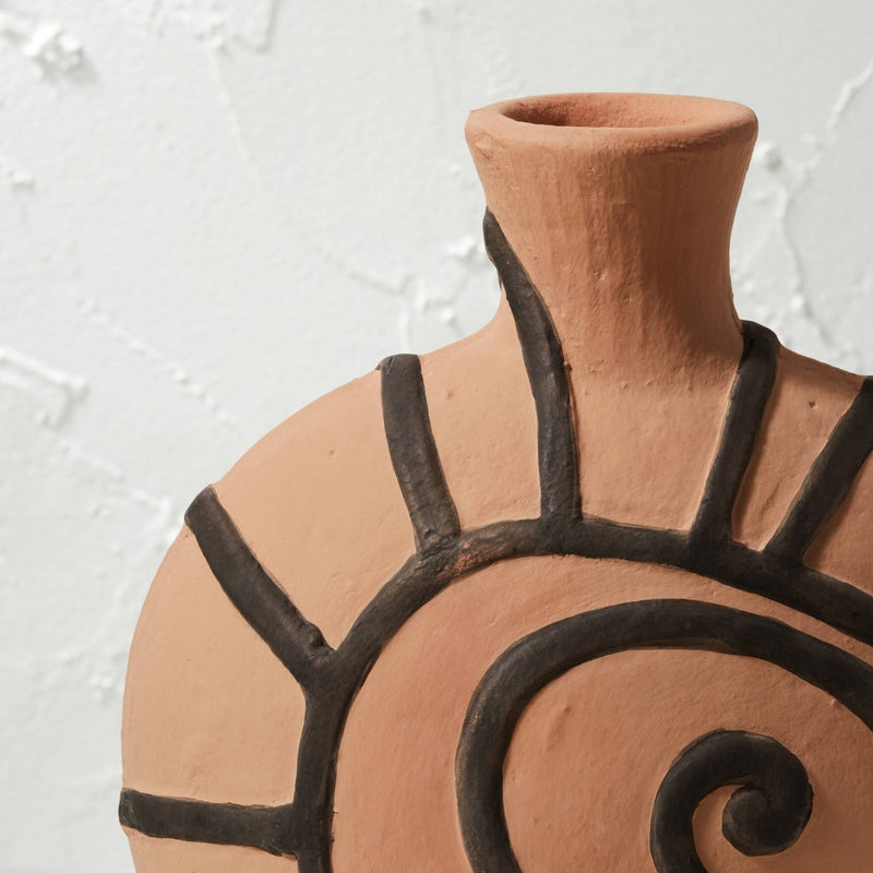 Spiral Shell Terracotta Vase Brown - Opalhouse designed with Jungalow