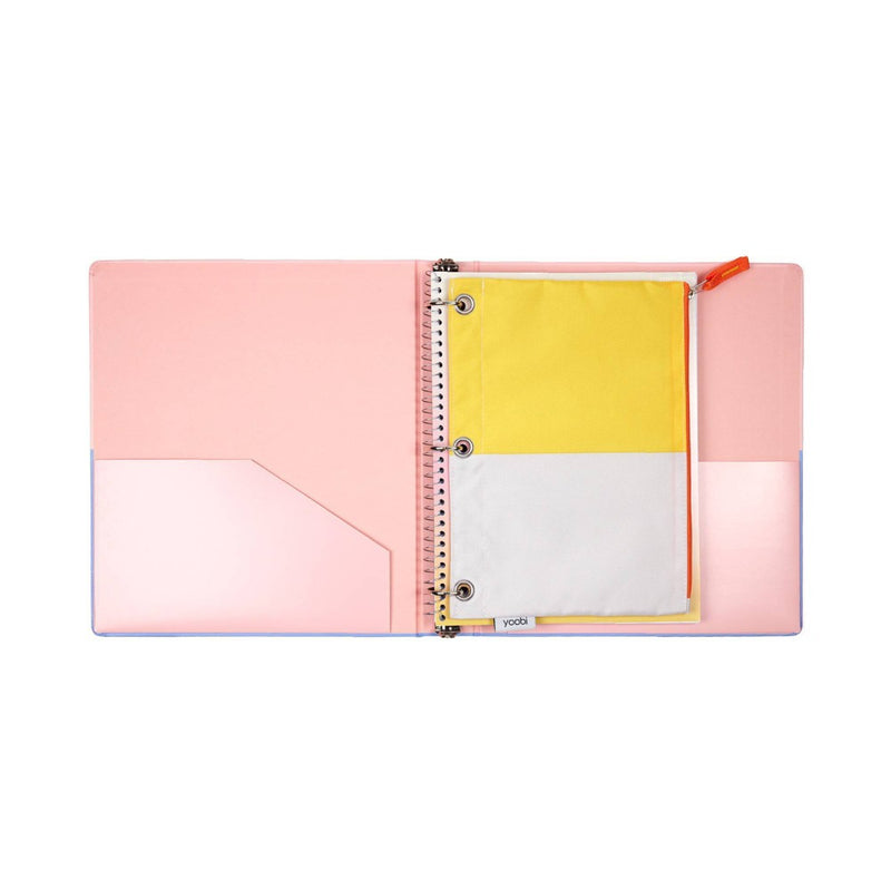Single Zipper Pencil Case Yellow Color Block - Yoobi