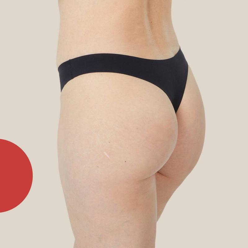 Unders by Proof Period Underwear Thong - Light Absorbency - XL - Black