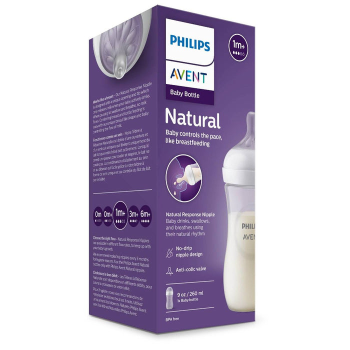 Philips Avent Natural Baby Bottle with Natural Response Nipple - Clear - 9oz