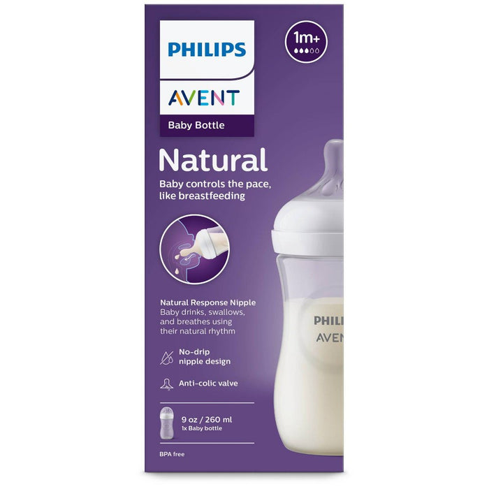 Philips Avent Natural Baby Bottle with Natural Response Nipple - Clear - 9oz