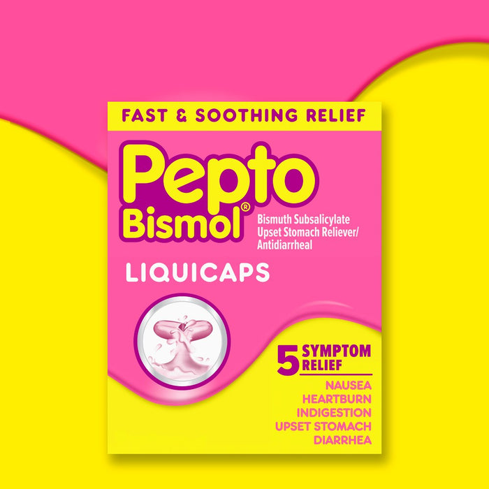 Pepto-Bismol 5 Symptom Stomach Relief Liquicaps - 12ct