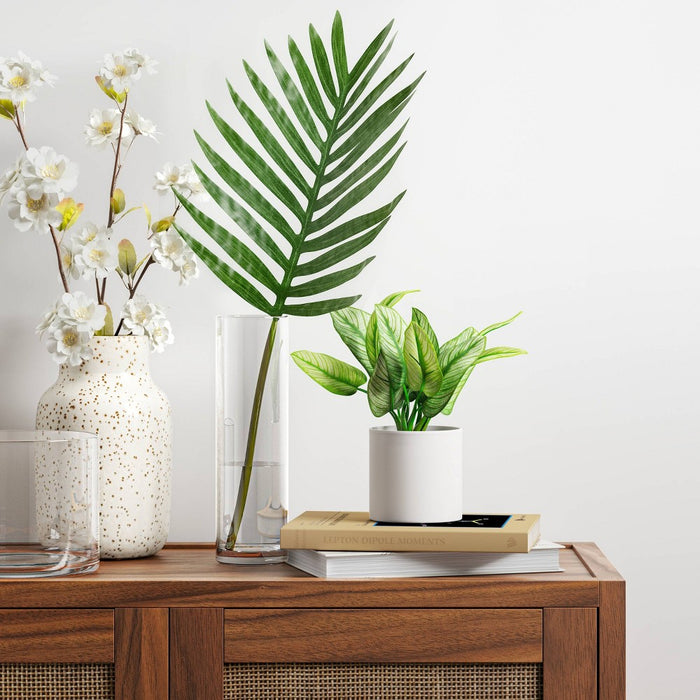 7" x 11" Artificial Variegated Leaf Arrangement - Threshold