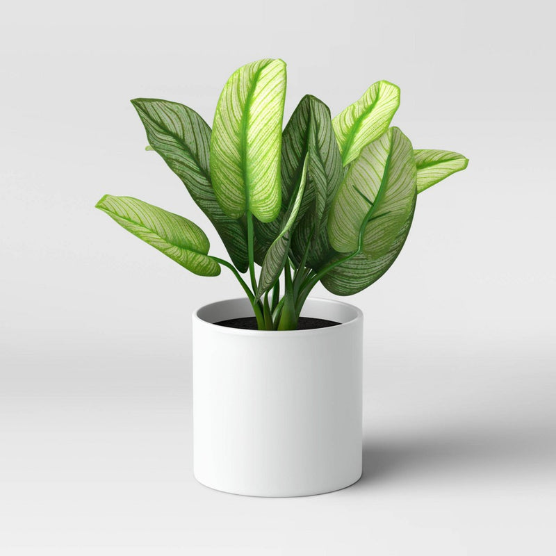 7" x 11" Artificial Variegated Leaf Arrangement - Threshold