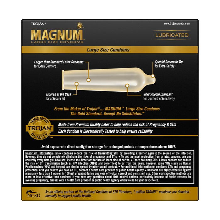 Trojan MAGNUM for Comfort and Sensitivity Large Size Condoms - 36ct