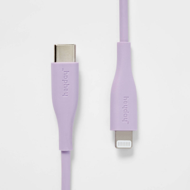 3' Lightning to USB-C Round Cable - heyday Pastel Lavender