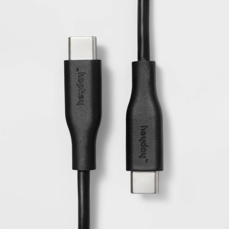4' USB-C to USB-C Round Cable - heyday Black
