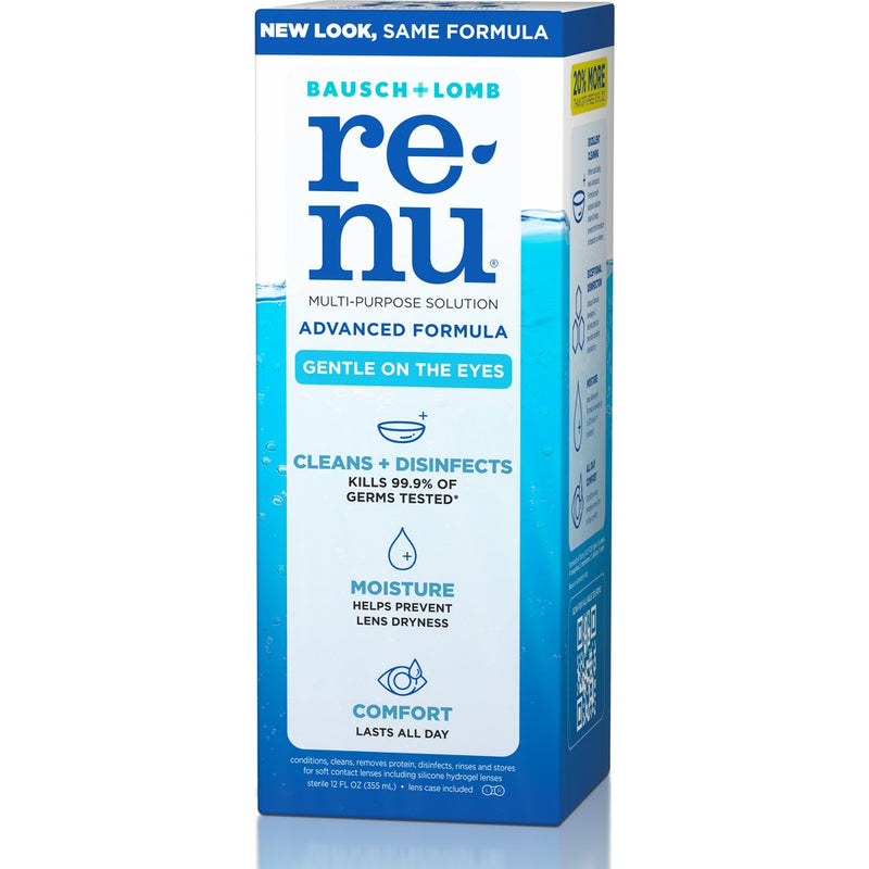 Renu Contact Solution, Advanced Triple Disinfectant Formula -12 fl oz EXP:01/2026
