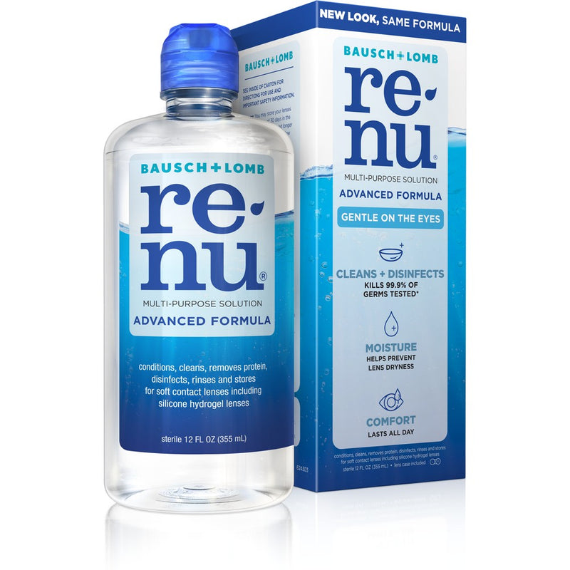 Renu Contact Solution, Advanced Triple Disinfectant Formula -12 fl oz EXP:01/2026
