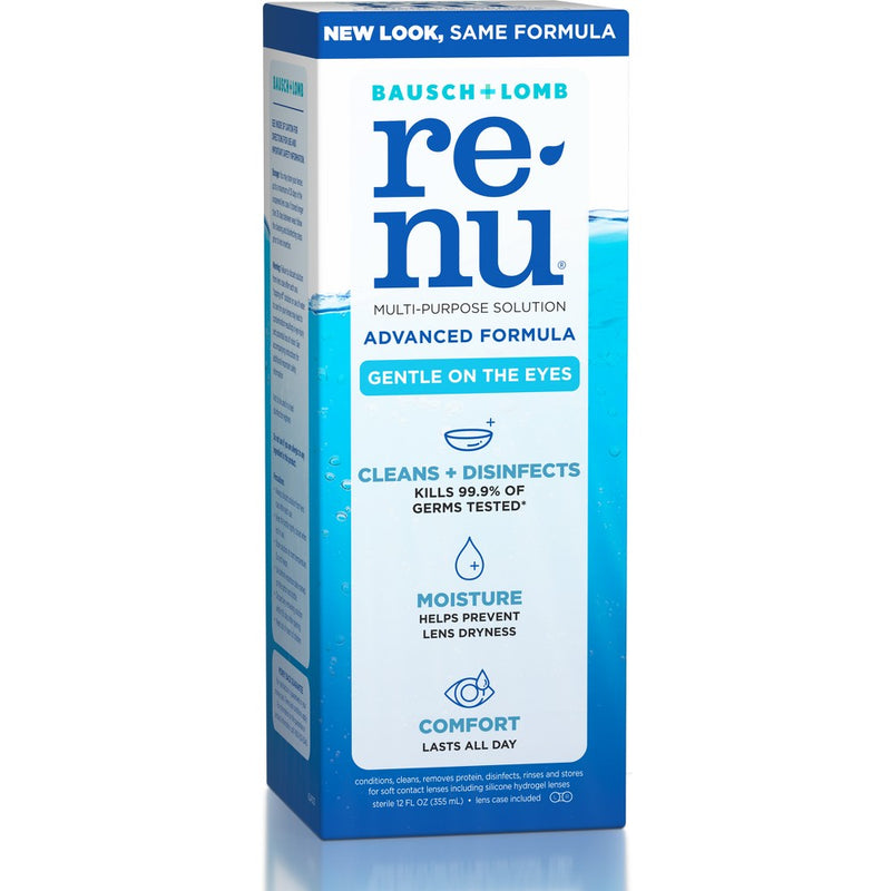 Renu Contact Solution, Advanced Triple Disinfectant Formula -12 fl oz EXP:01/2026