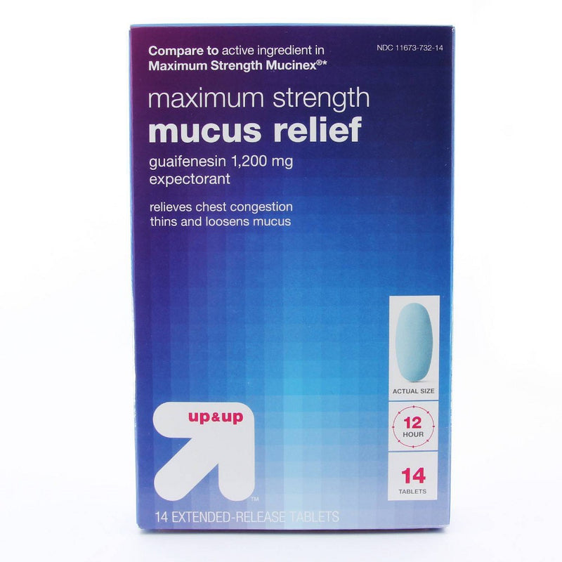 Maximum Strength Mucus Relief Tablets - 14ct - up & up