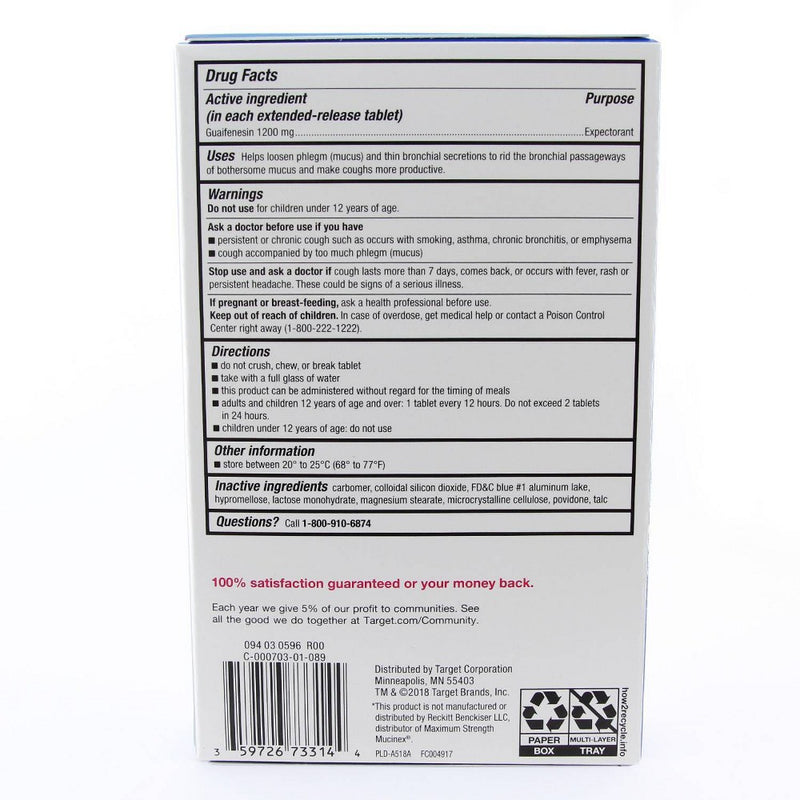 Maximum Strength Mucus Relief Tablets - 14ct - up & up