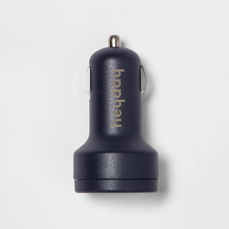 Dual Port 25W Car Charger - heyday Dusk Blue