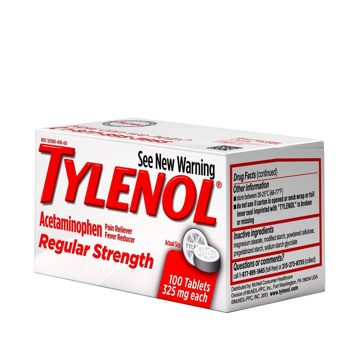 Tylenol Regular Strength Pain Reliever & Fever Reducer Tablets - Acetaminophen - 100ct
