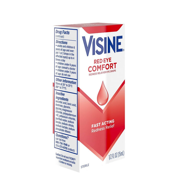 Visine Redness Relief Original Sterile Tetrahydrozoline HCl Eye Drops - 0.65 fl oz
