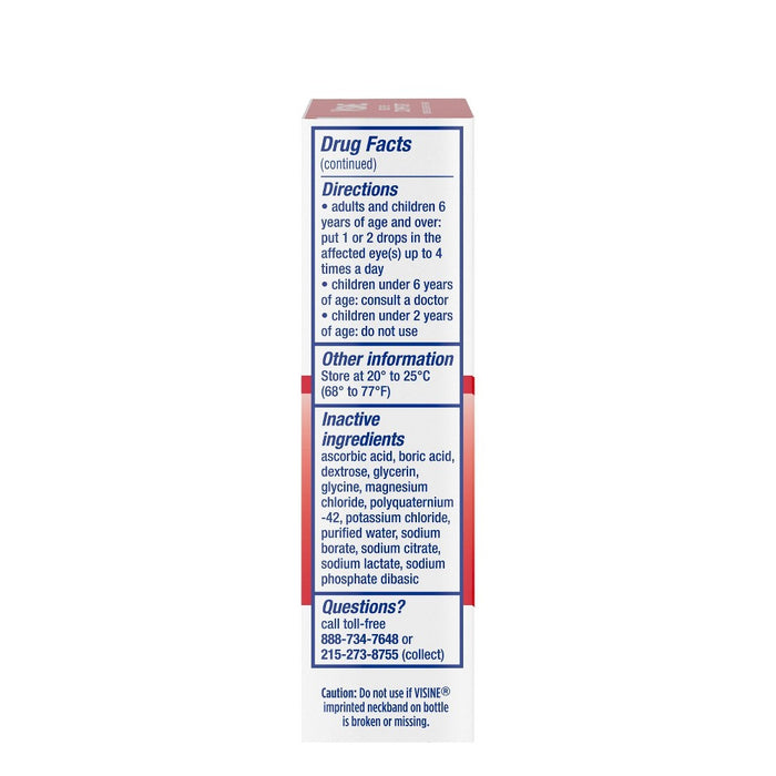 Visine Redness Relief Original Sterile Tetrahydrozoline HCl Eye Drops - 0.65 fl oz