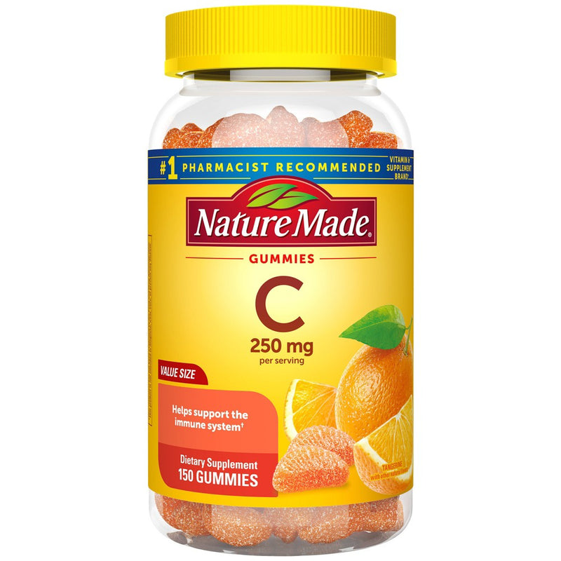 Nature Made Immune Support Gummies with Vitamin C 250mg Per Serving - Tangerine Flavored - 150ct