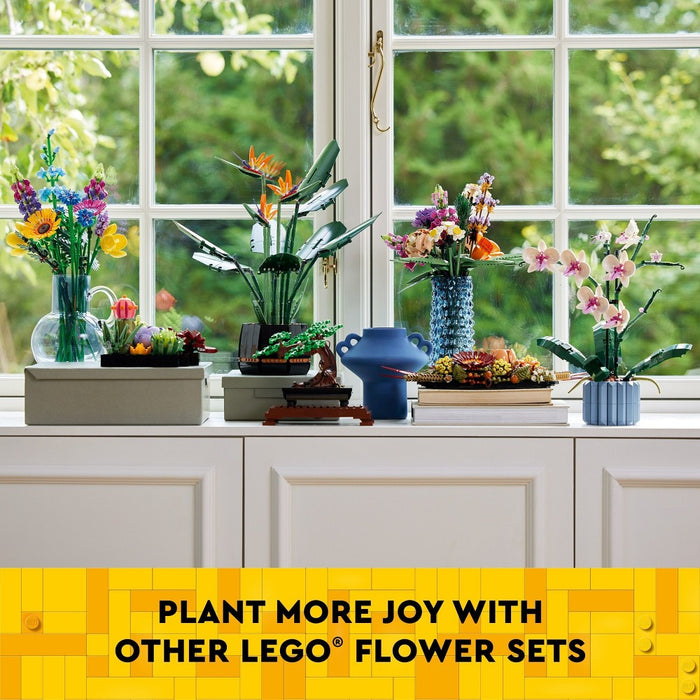 LEGO Daffodils Celebration Gift, Yellow and White Daffodil Room Decor 40747