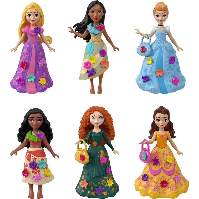 Disney Princess Flower Series Pop & Play Surprise Dolls & 7 pc