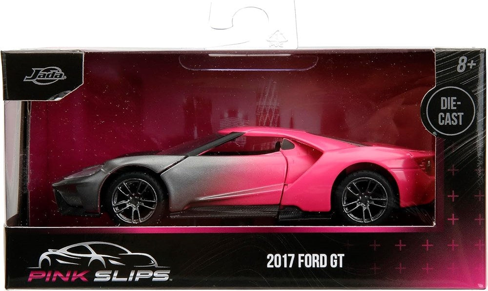 Jada 1:32 Pink Slips Diecast Car - 2017 FORD GT - PINK/GRAY