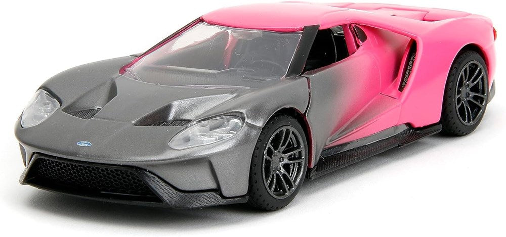 Jada 1:32 Pink Slips Diecast Car - 2017 FORD GT - PINK/GRAY