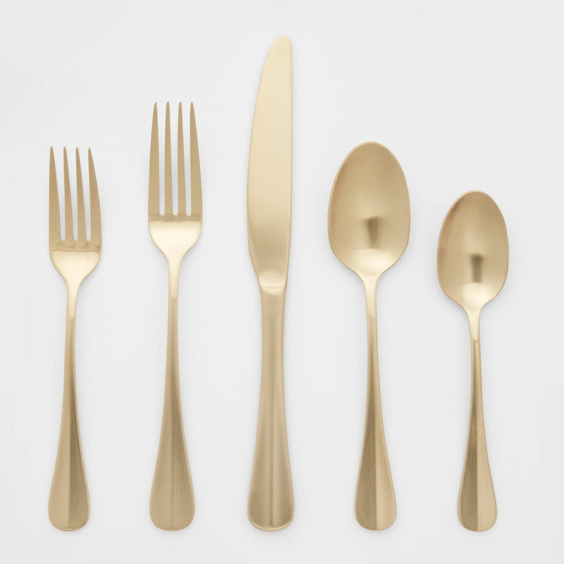 20pc Sussex Flatware Set Gold - Threshold