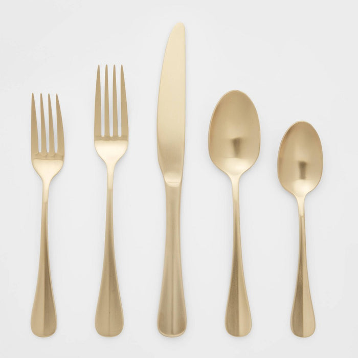 20pc Sussex Flatware Set Gold - Threshold