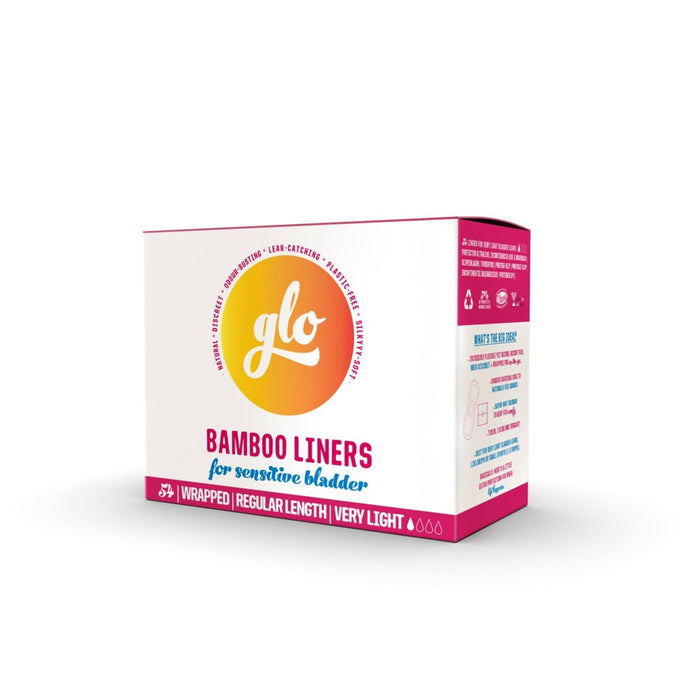 glo Here We Flo Megapack of Bamboo Liners for Sensitive Bladder for Leak Protection and Comfort - 54ct