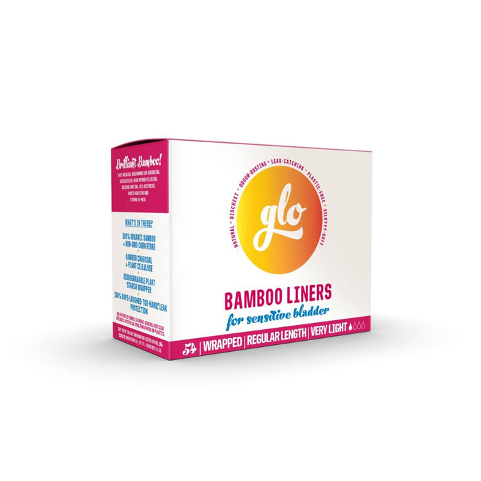 glo Here We Flo Megapack of Bamboo Liners for Sensitive Bladder for Leak Protection and Comfort - 54ct