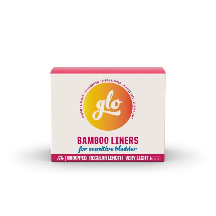 glo Here We Flo Megapack of Bamboo Liners for Sensitive Bladder for Leak Protection and Comfort - 54ct