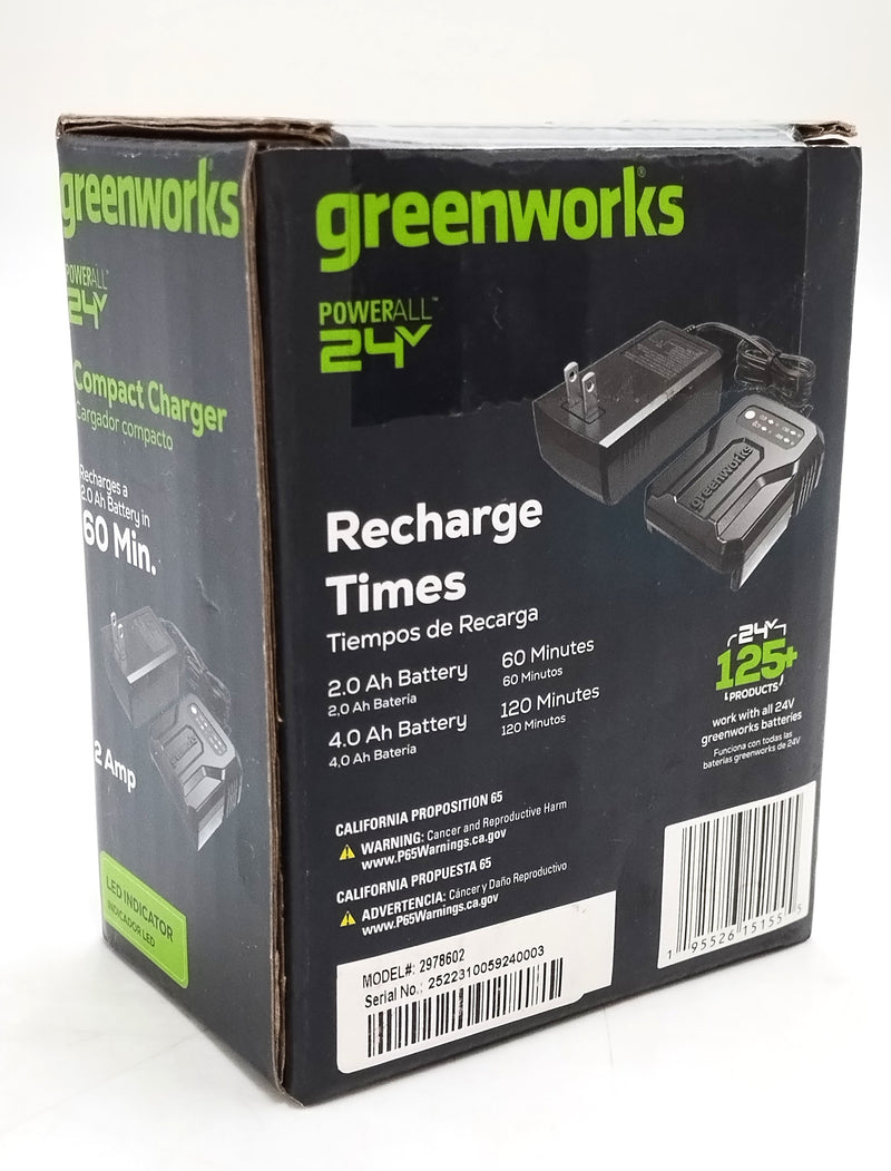 Greenworks POWERALL 24V 2A Charging Adaptor Power Equipment Attachment