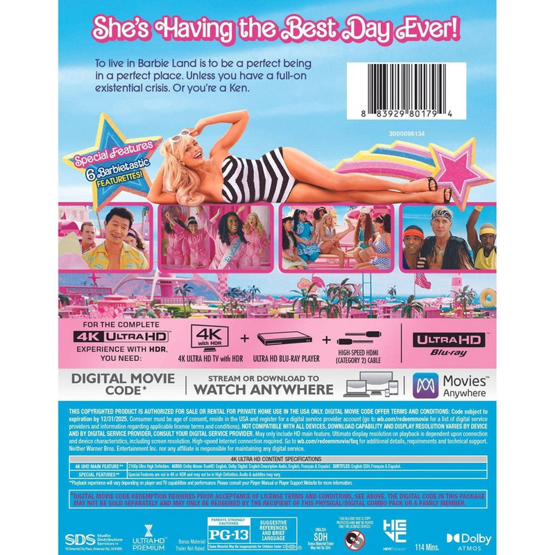 Barbie (4K/UHD + Digital) *ADD 3 TO YOUR CART & 1 IS FREE!*
