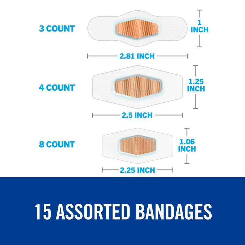 Nexcare Max Hold Waterproof Assorted Bandages - 15ct