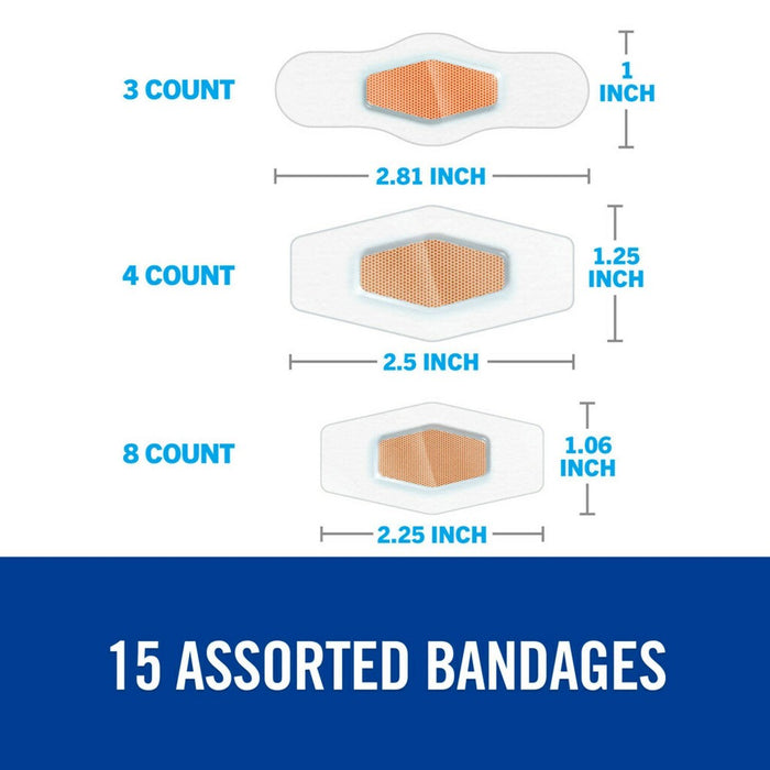 Nexcare Max Hold Waterproof Assorted Bandages - 15ct