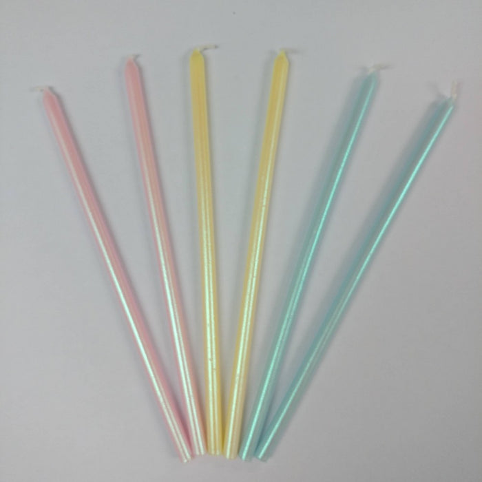 12pk Iridescent Birthday Cake Candles - Spritz