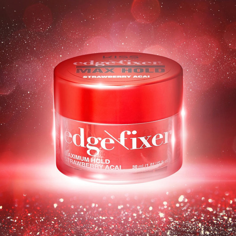 KISS Products Colors & Care Maximum Hold Edge Fixer Hair Gel - Strawberry Acai - 1.01 fl oz