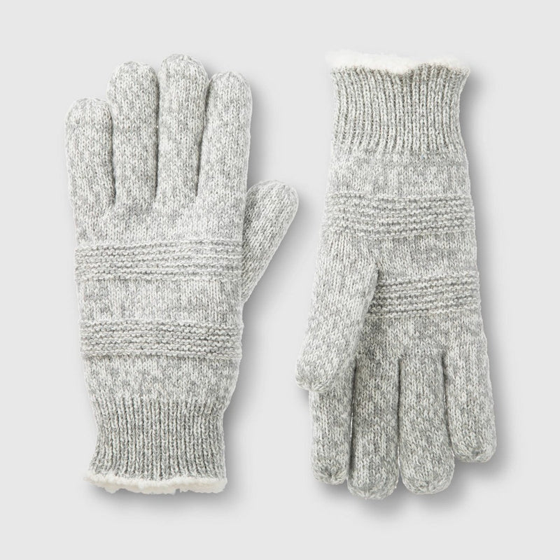 Isotoner Adult Smartdri Knit Gloves - Light Gray