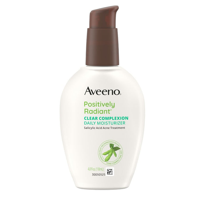 Aveeno Clear Complexion Acne Facial Moisturizer with Soy & Salicylic Acid for Acne Prone Skin - 4 fl oz